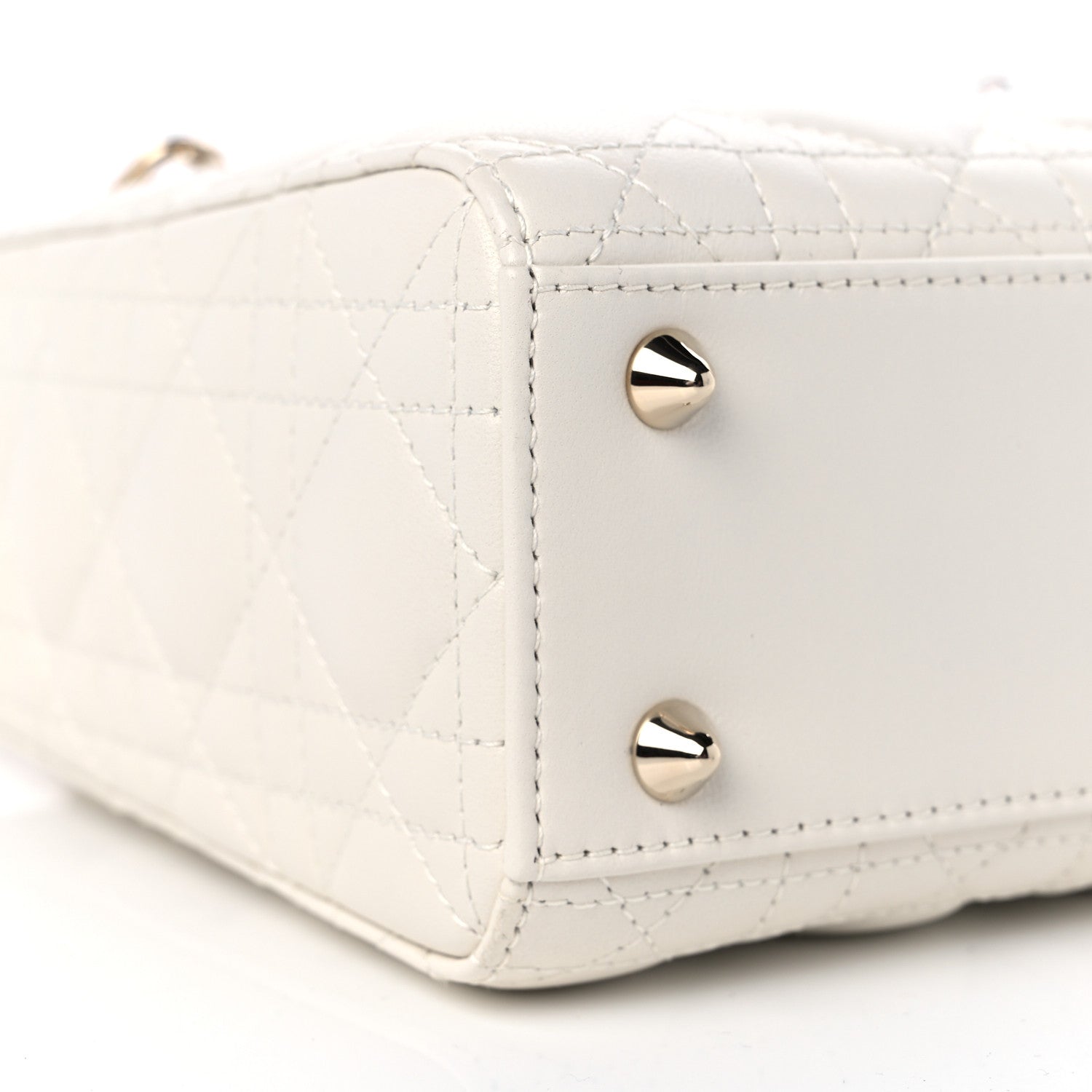 Christian Dior Lambskin Cannage Small My ABCDior Lady Dior Latte 7 of 8
