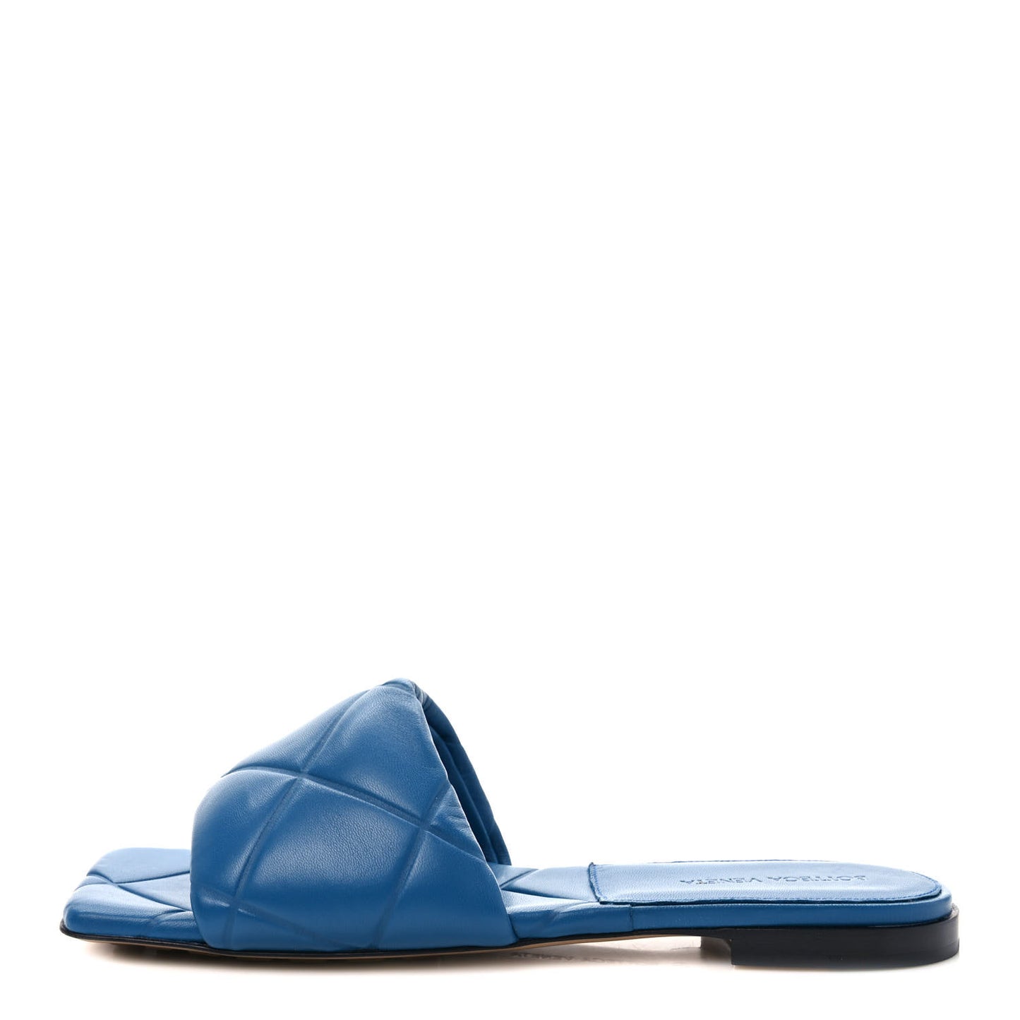 Nappa Quilted Rubber Lido Flat Sandals 40 Pacific