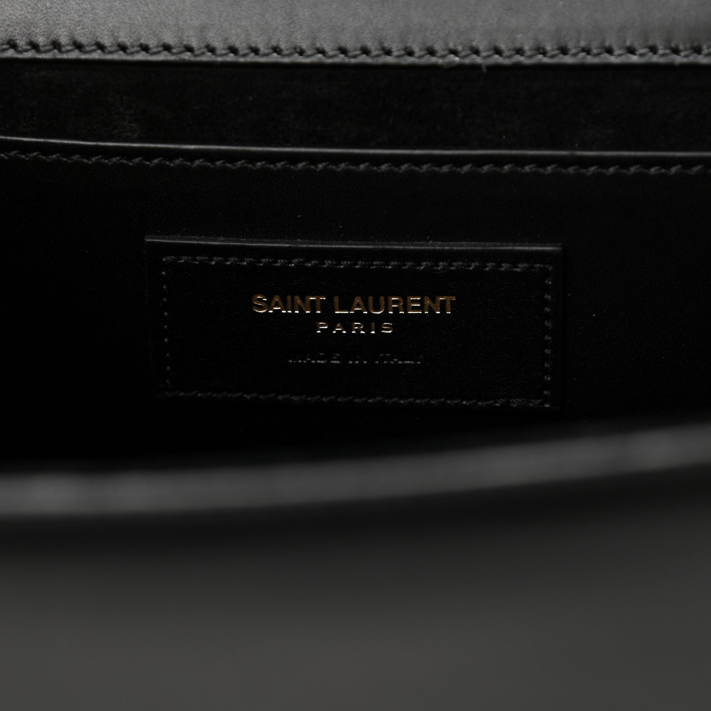 Smooth Calfskin Medium Classic Monogram Kate Tassel Satchel Black