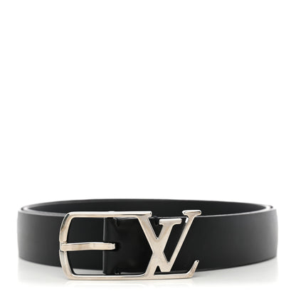Louis Vuitton Calfskin 30mm Neogram LV Belt 95 38 Black 1 of 5