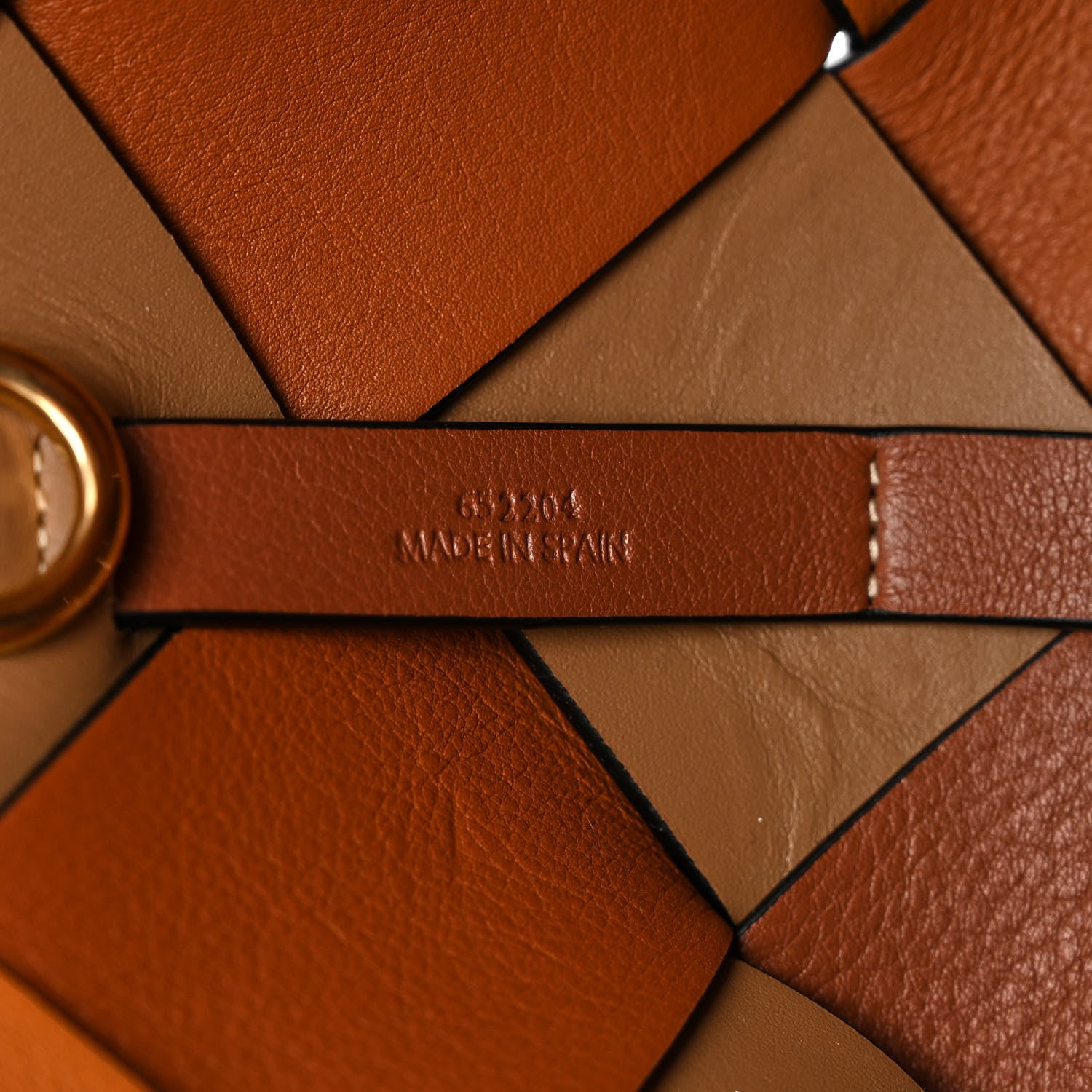 Loewe Calfskin Small Woven Basket Surplus Bag Brown 7 of 10