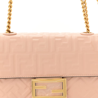 Fendi Nappa Small FF Embossed Midi Chain Baguette Light Rose 8 of 11