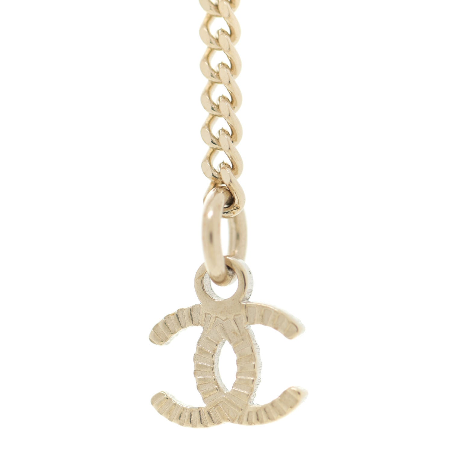 Chanel Crystal CC Multi Strand Chain Necklace Gold 7 of 7