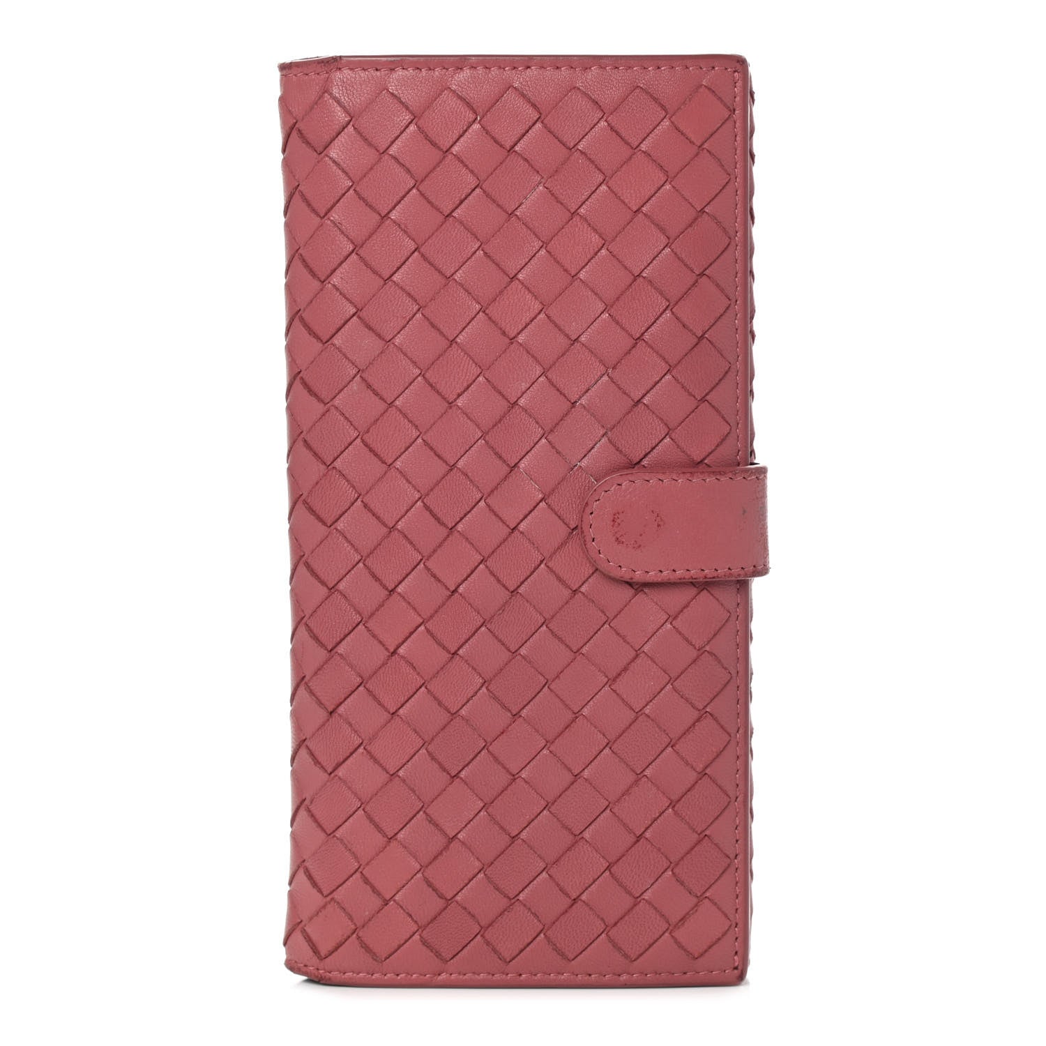 Bottega Veneta Nappa Intrecciato Continental Snap Wallet Corallo 1 of 15