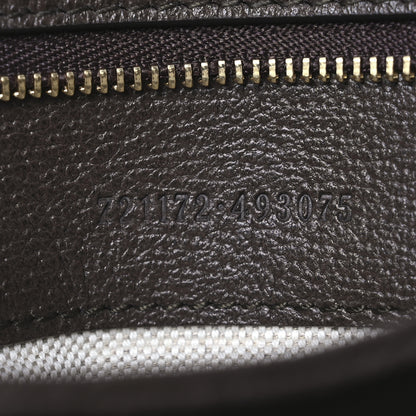 Gucci GG Supreme Monogram Textured Dollar Calfskin Web Medium Blondie Top Handle Shoulder Flap Bag Beige Ebony New Acero 7 of 10