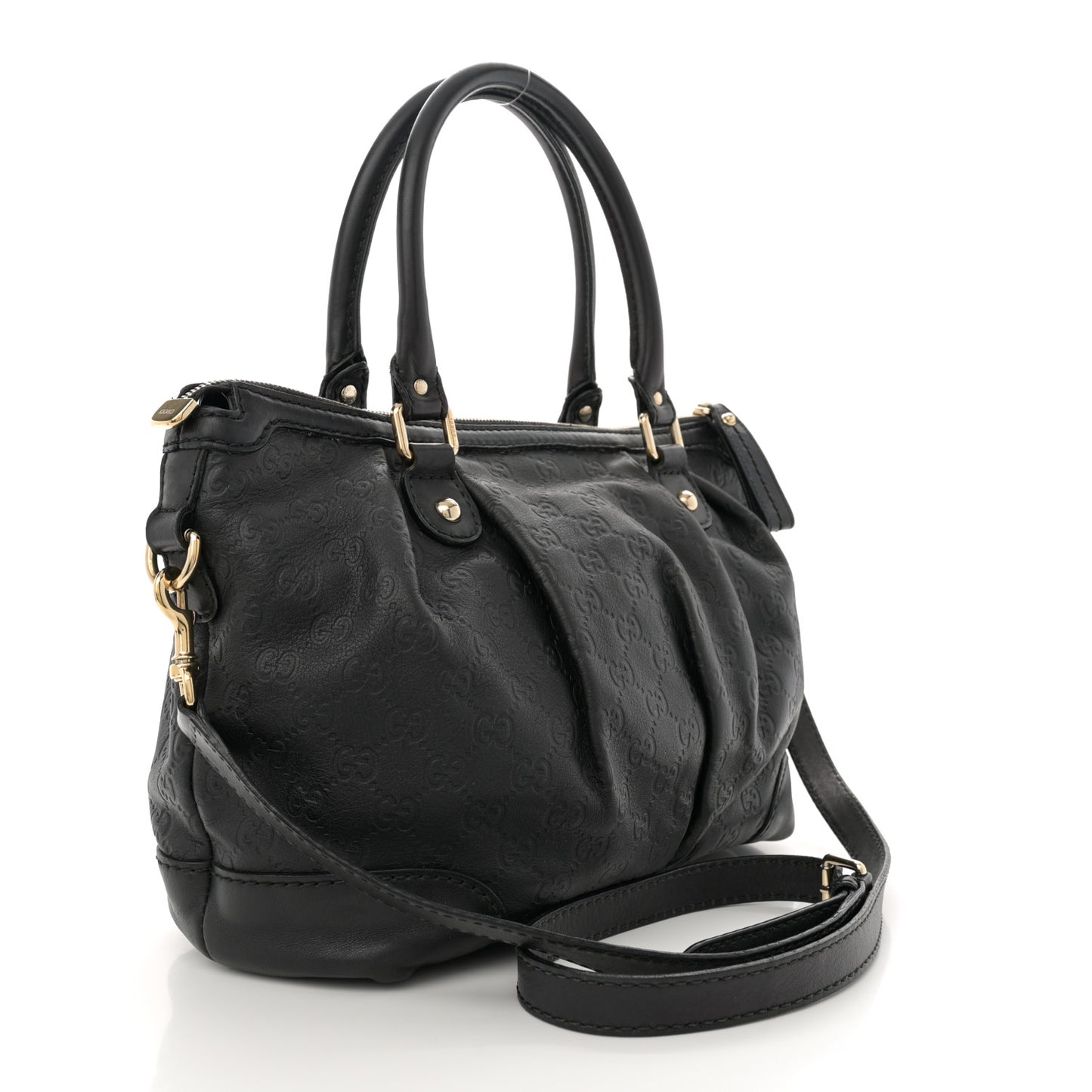 Guccissima Medium Sukey Top Handle Bag Black