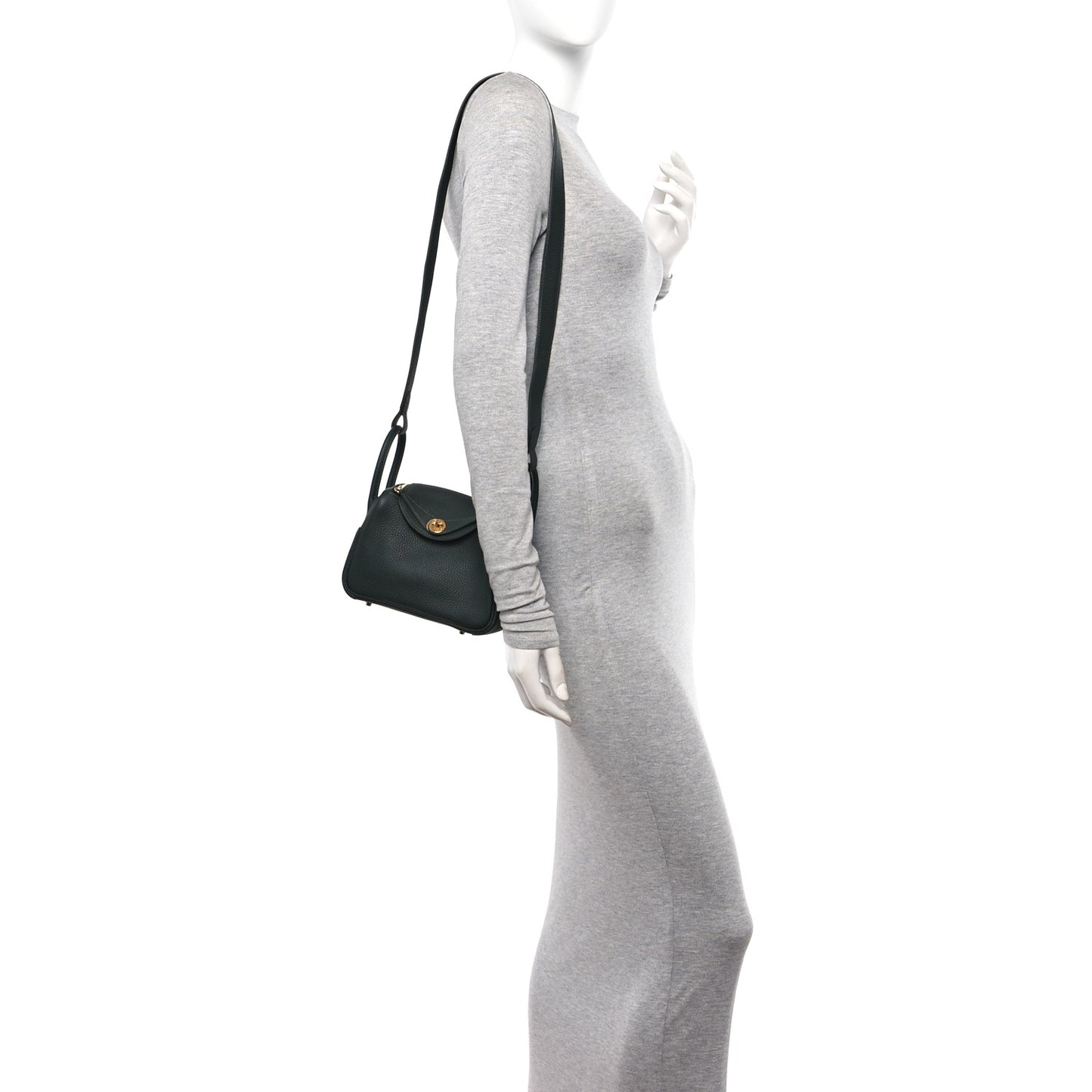 Taurillon Clemence Mini Lindy 20 Vert Fonce