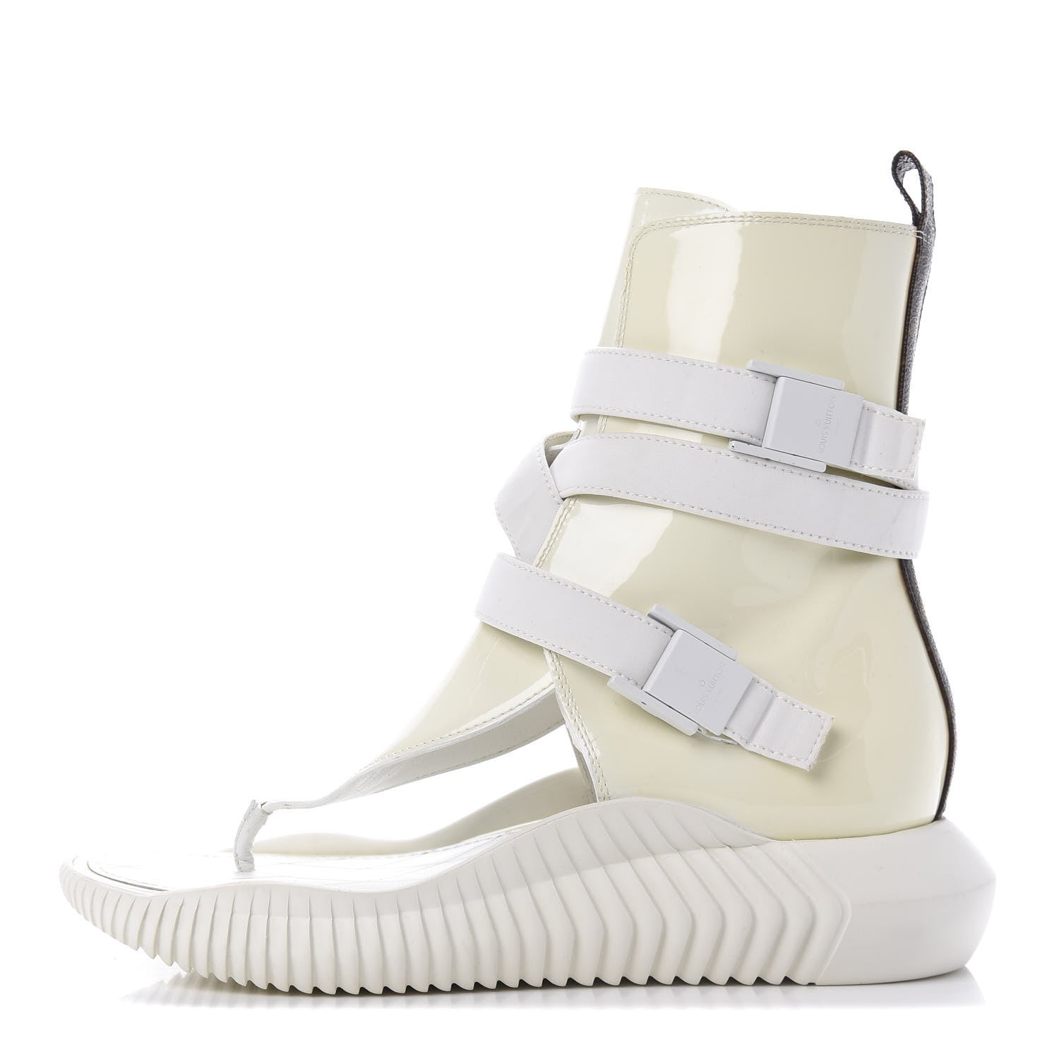 Louis Vuitton Patent Monogram LV Bahia Brazil Sandal 38 White 1 of 11