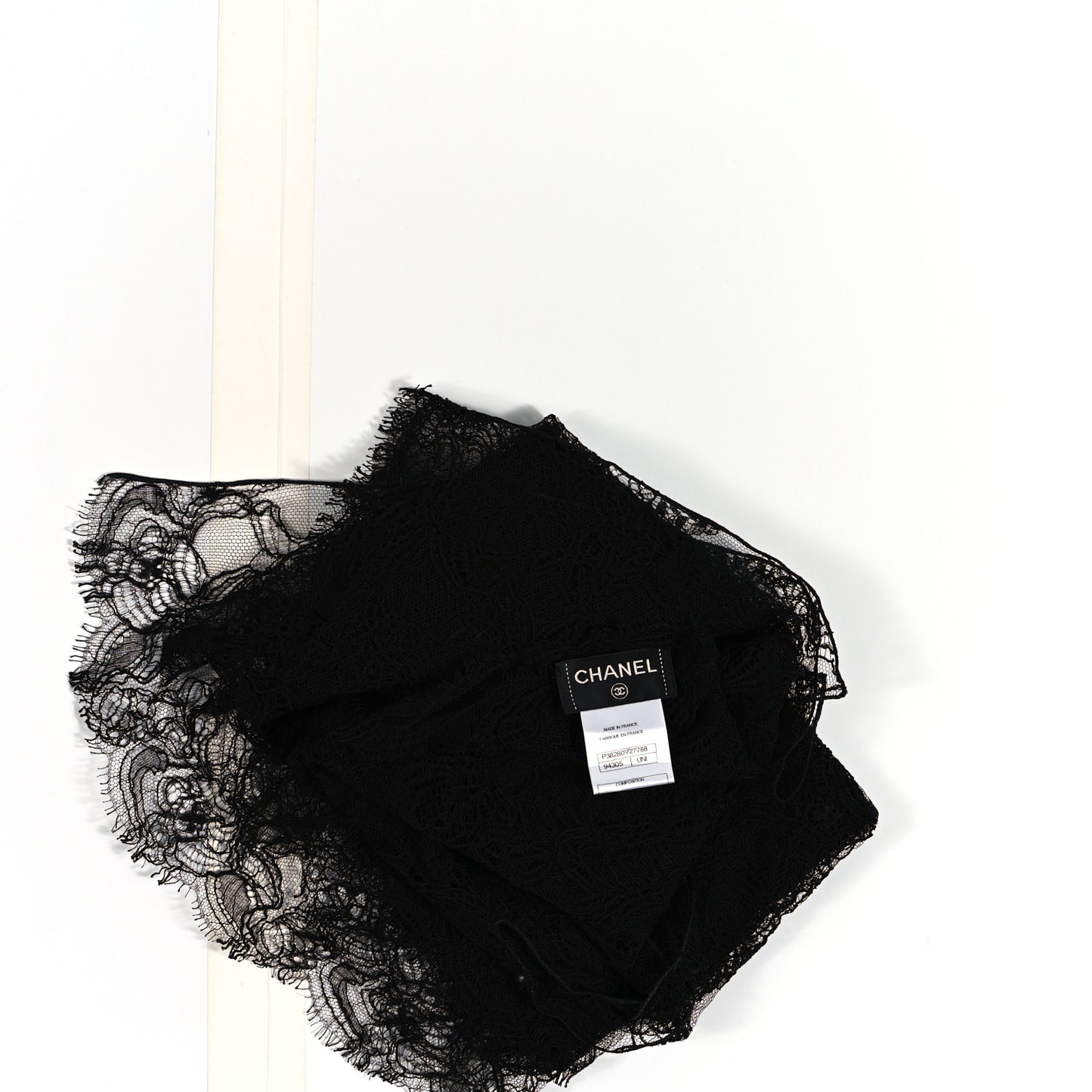 Cotton Lace Shawl Black