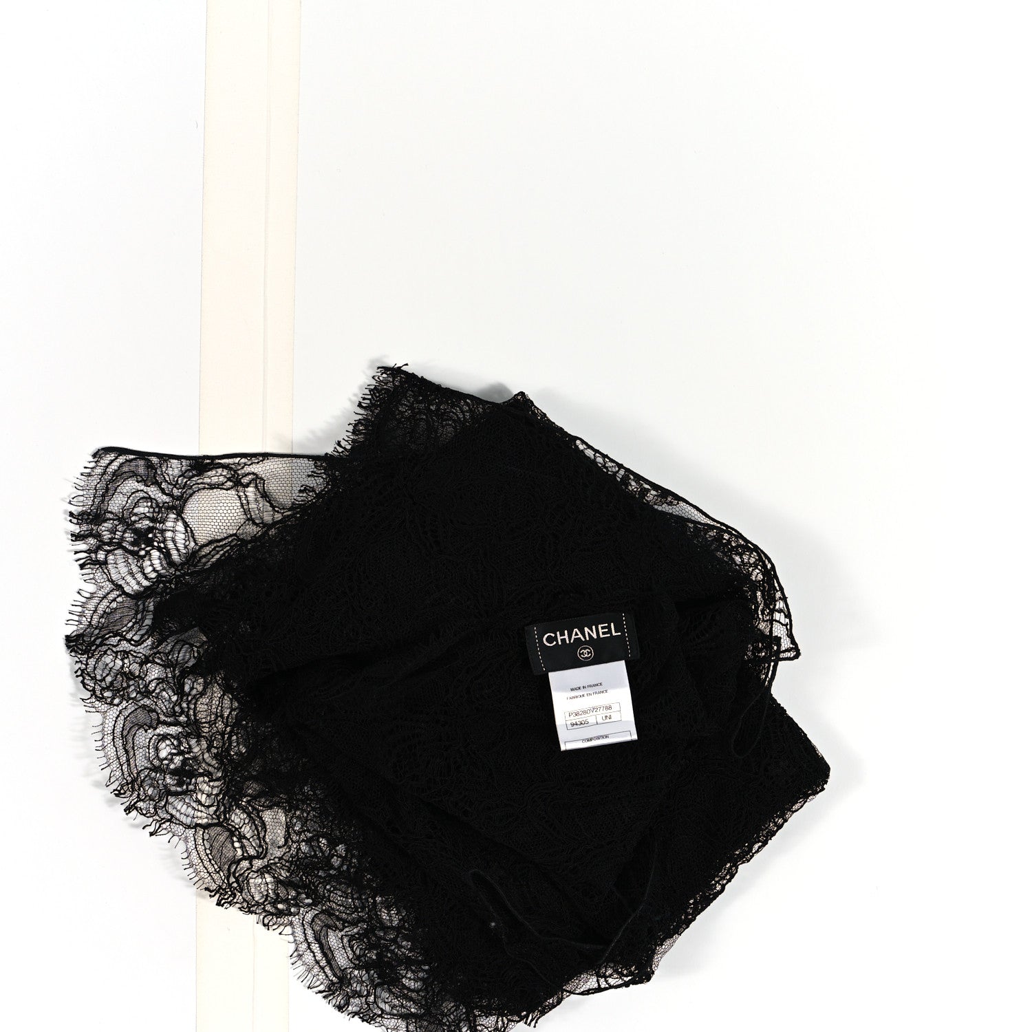 Chanel Cotton Lace Shawl Black 2 of 4