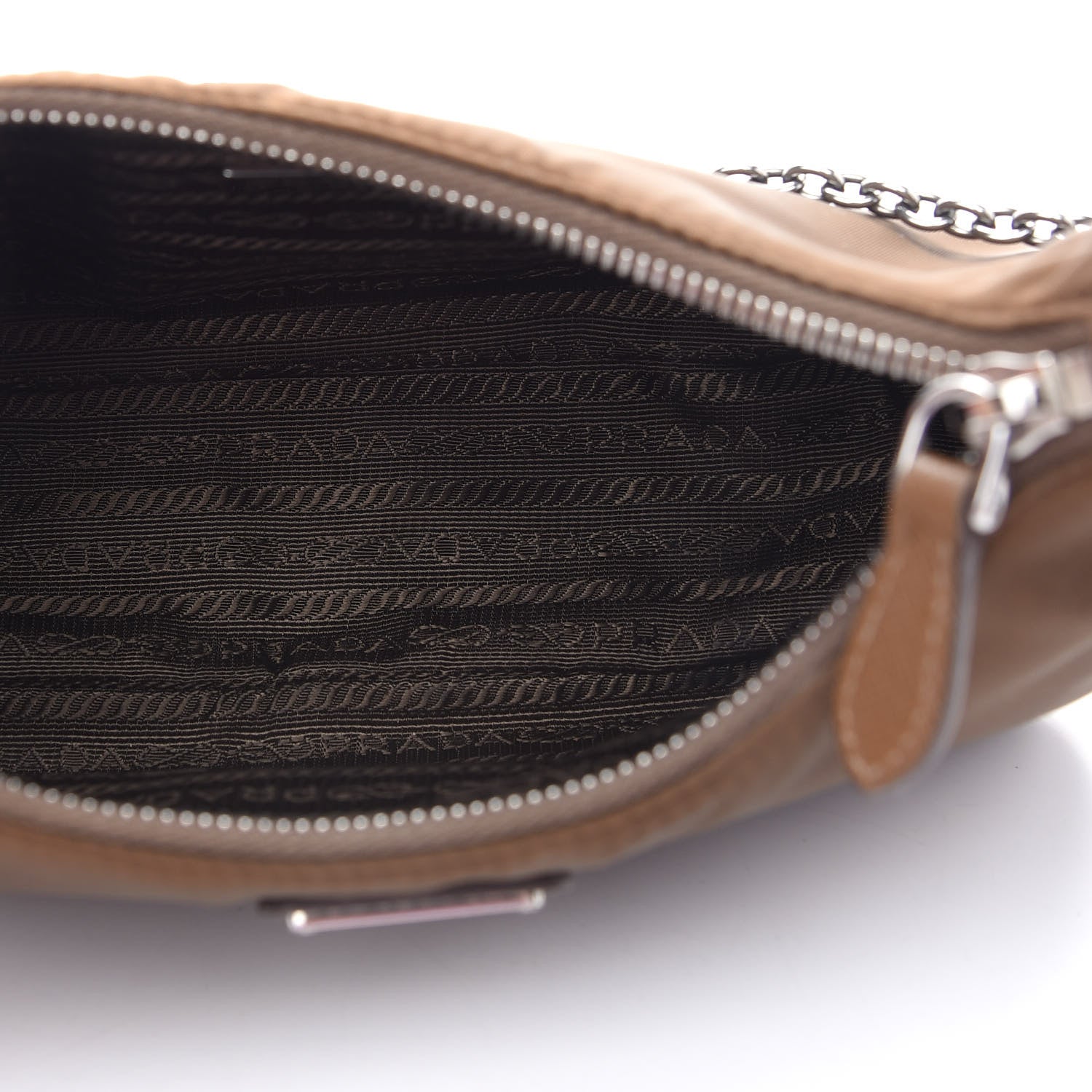 Prada Tessuto Nylon Saffiano Re-Edition 2005 Shoulder Bag Cacao 5 of 10