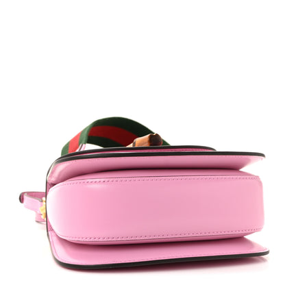Gucci Boarded Dyana Lux Calfskin Web Mini Bamboo 1947 Top Handle Bag Nice Pink 4 of 9