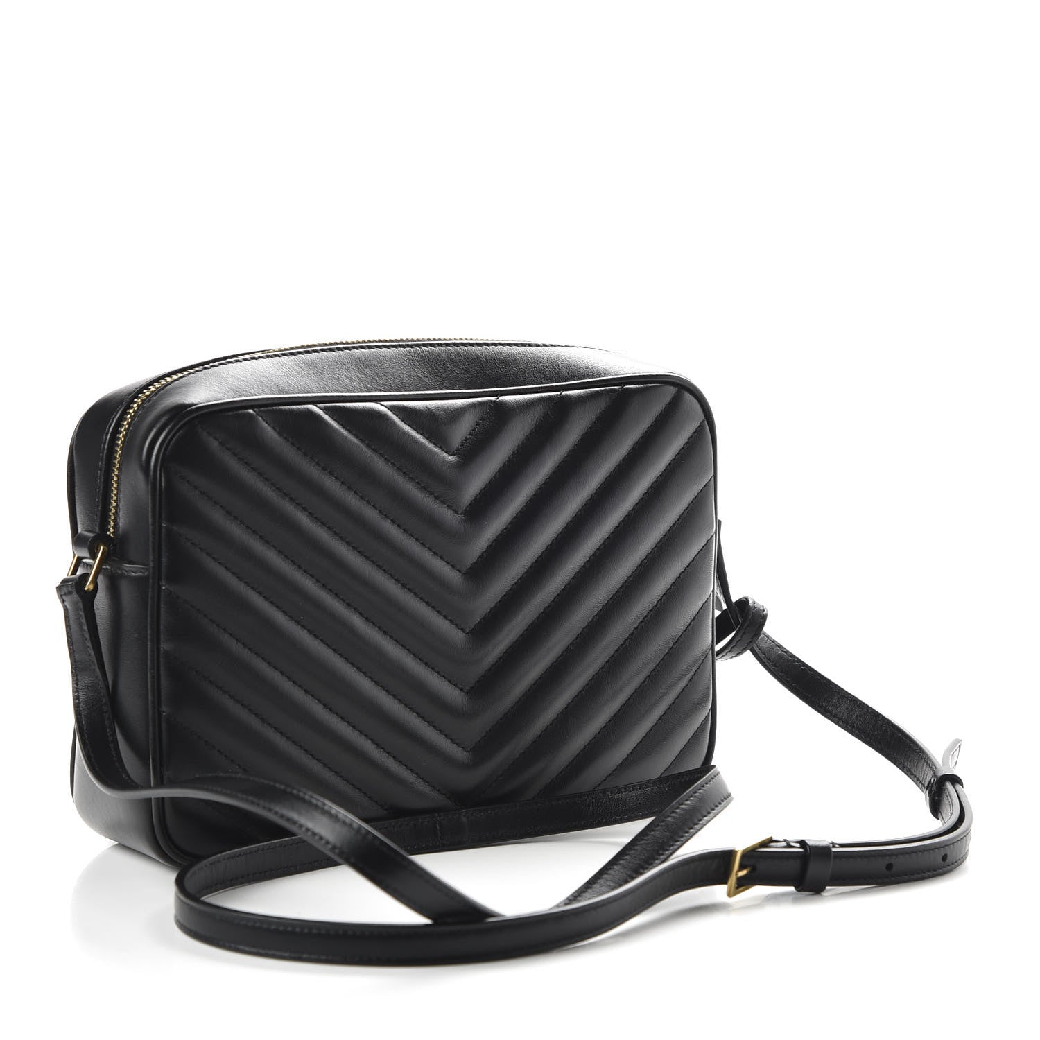 Saint Laurent Calfskin Matelasse Monogram Lou Camera Bag Black 2 of 8