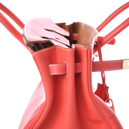 Hermes Epsom Candy Birkin 35 Rose Jaipur Gold 12 of 35