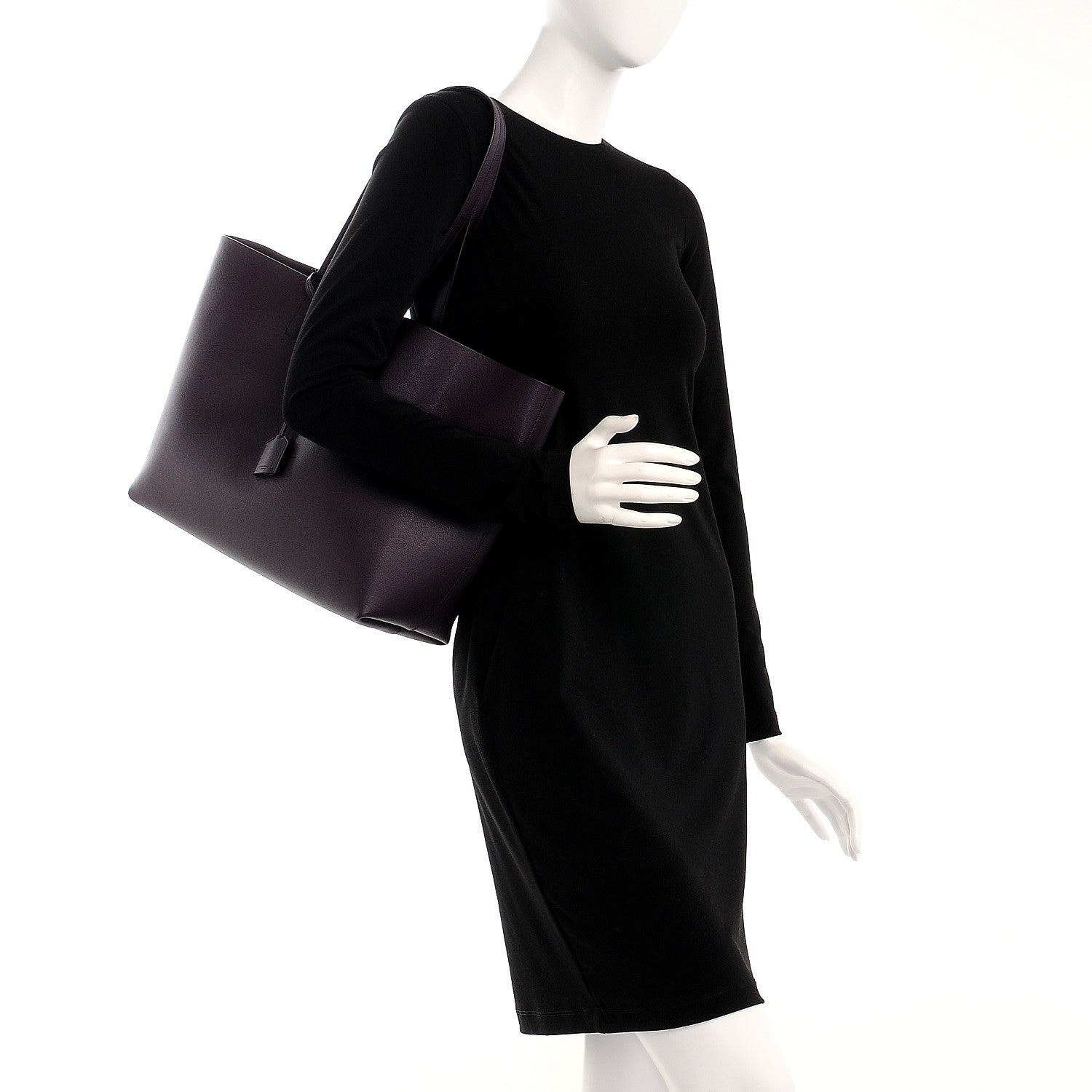 Saint Laurent Calfskin Large Shopping Tote Violet 2 of 8