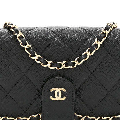 Chanel Caviar Quilted Chain Glasses Case Black 8 of 10