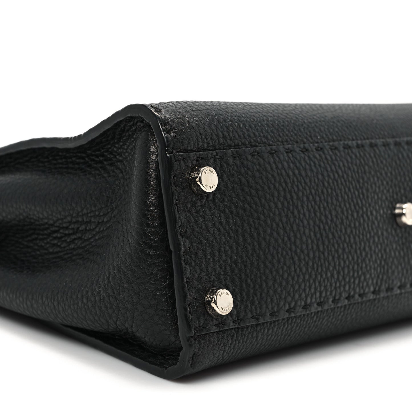 Cuoio Romano Selleria Bi-Color Medium Peekaboo Iconic Satchel Black Mou