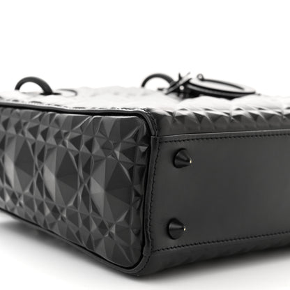 Christian Dior Calfskin Cannage Diamond Small Lady Dior Black 9 of 11