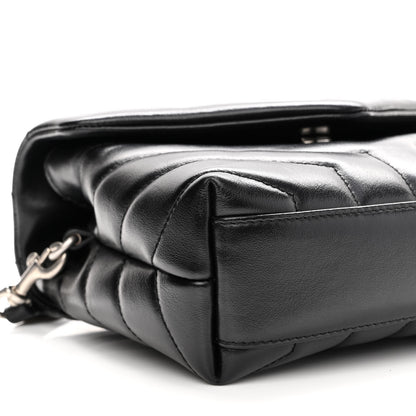 Saint Laurent Calfskin Y Quilted Monogram Toy Loulou Crossbody Bag Black 8 of 9