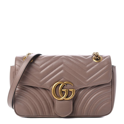 Gucci Calfskin Matelasse Small GG Marmont Shoulder Bag Porcelain Rose 1 of 6