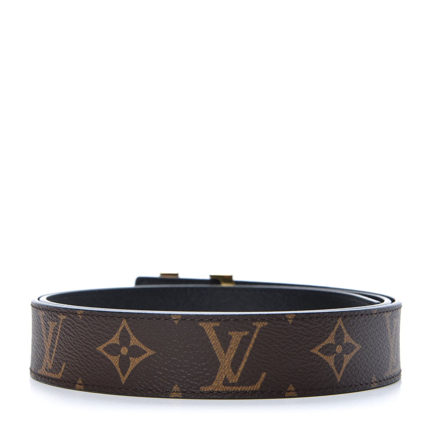 Calfskin Monogram 30mm LV Initiales Reversible Belt 90 36 Black
