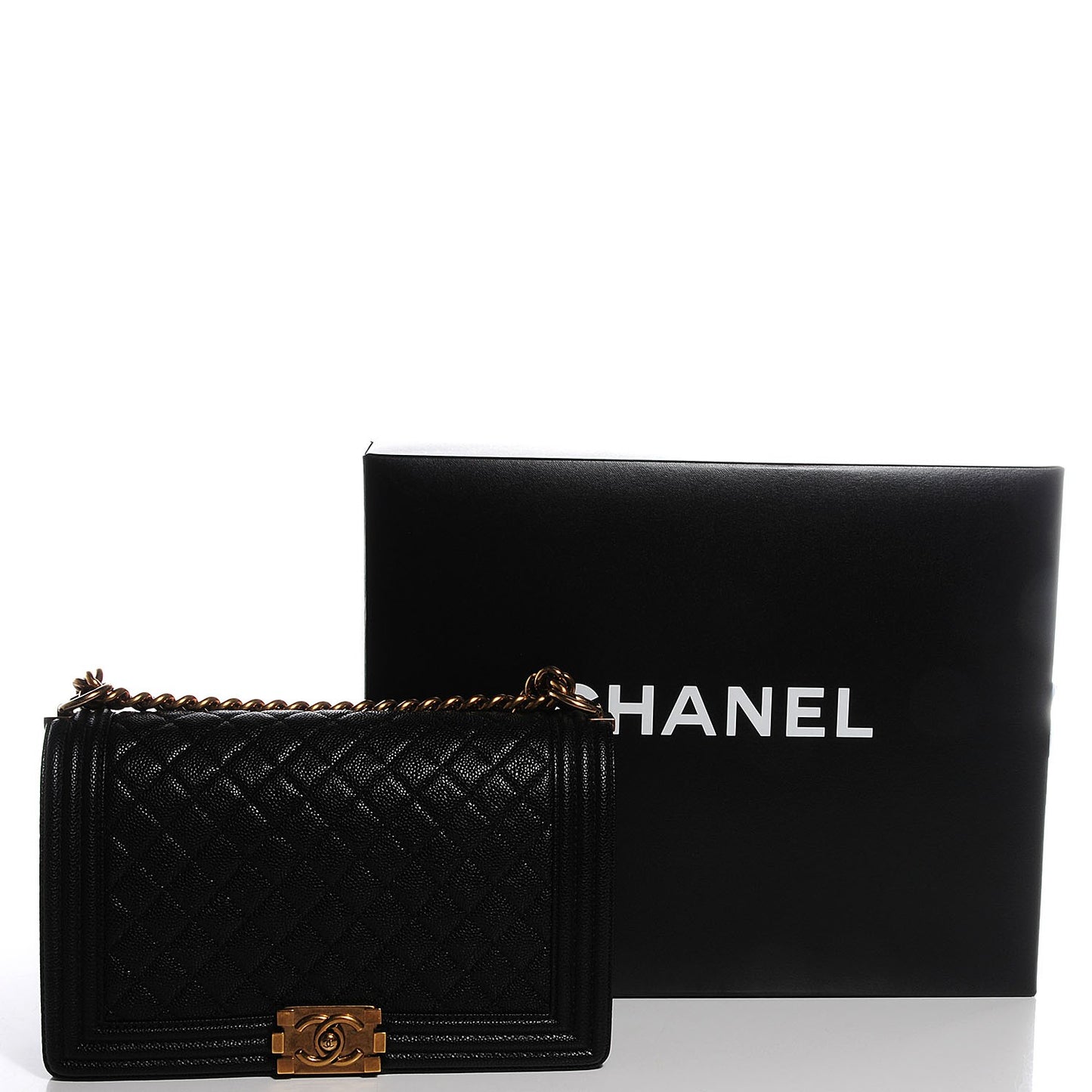 Caviar Quilted New Medium Boy Flap Black