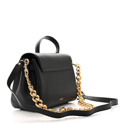 Versace Calfskin Medium La Medusa Top Handle Handbag Black 3 of 11