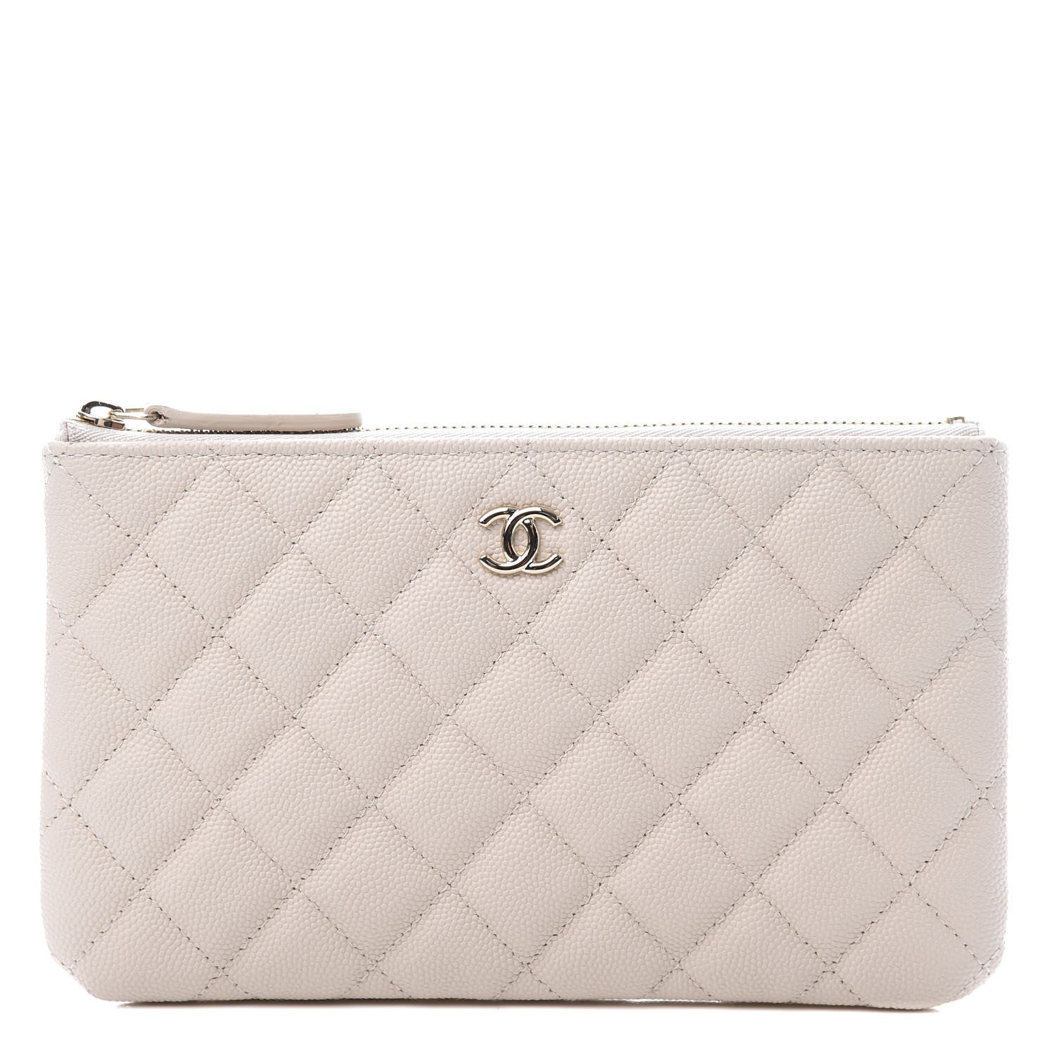 Chanel Caviar Quilted Cosmetic Case Light Beige 1 of 8