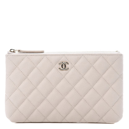 Chanel Caviar Quilted Cosmetic Case Light Beige 1 of 8