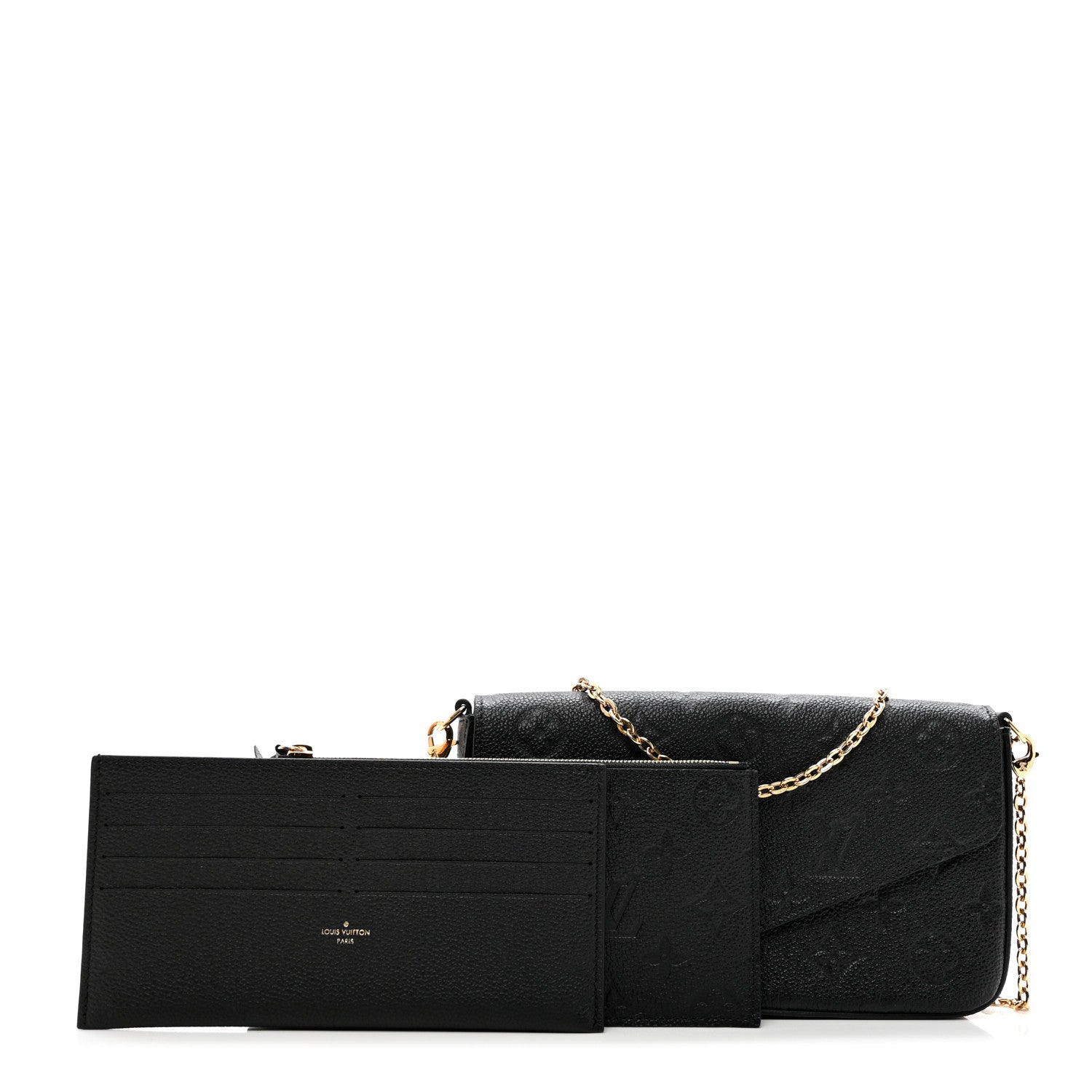 Louis Vuitton Empreinte Pochette Felicie Chain Wallet Black 1 of 7