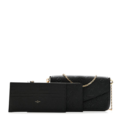 Louis Vuitton Empreinte Pochette Felicie Chain Wallet Black 1 of 7