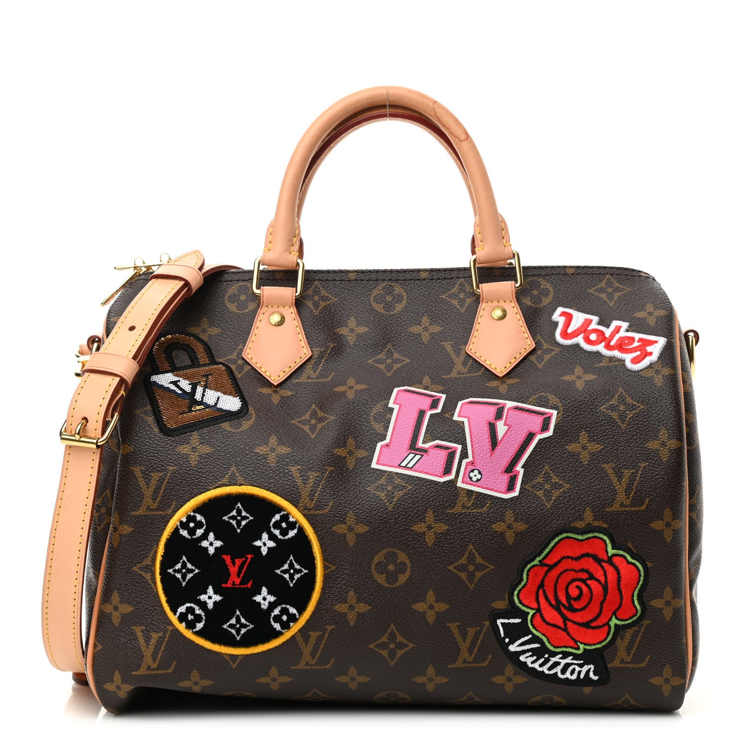 Louis Vuitton Monogram Patches Speedy Bandouliere 30 1 of 11