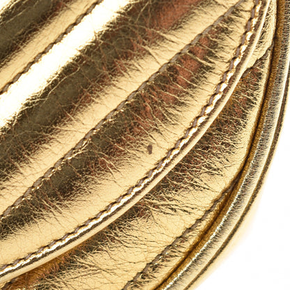 Saint Laurent Metallic Calfskin Matelasse Monogram Small Bubble Chain Crossbody Gold 11 of 14