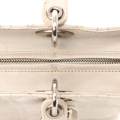 Christian Dior Lambskin Cannage Large Lady Dior White 13 of 24