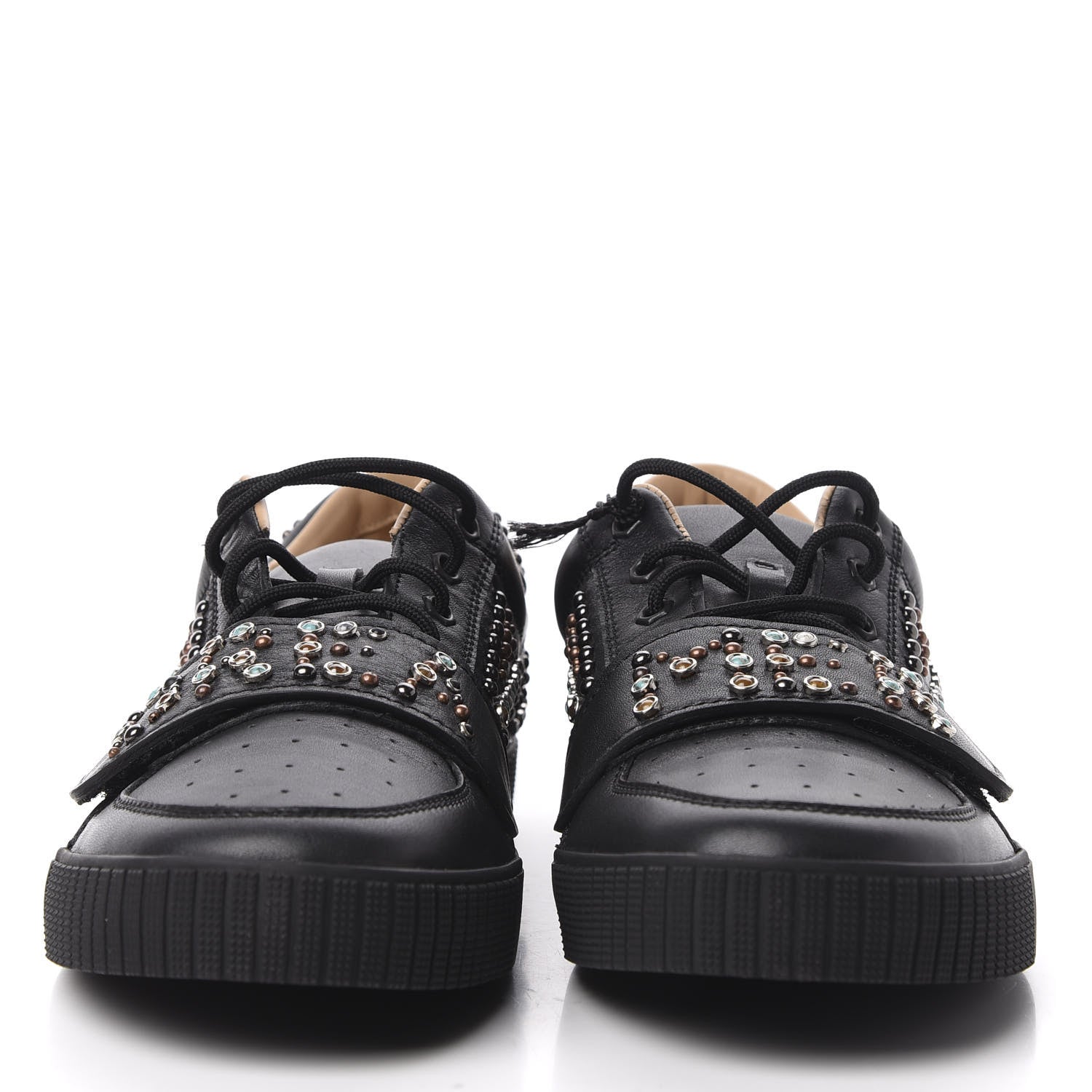 Valentino Garavani Calfskin Mens Stud Sneakers 44 Black 2 of 10
