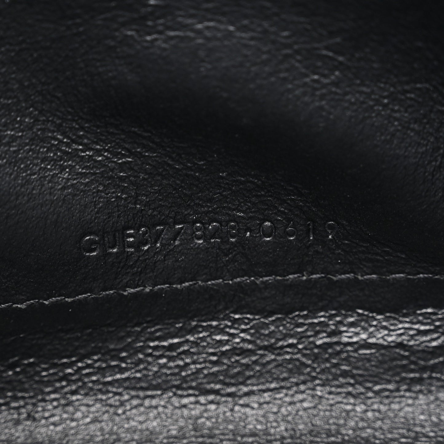Grain De Poudre Matelasse Chevron Monogram Chain Wallet Black