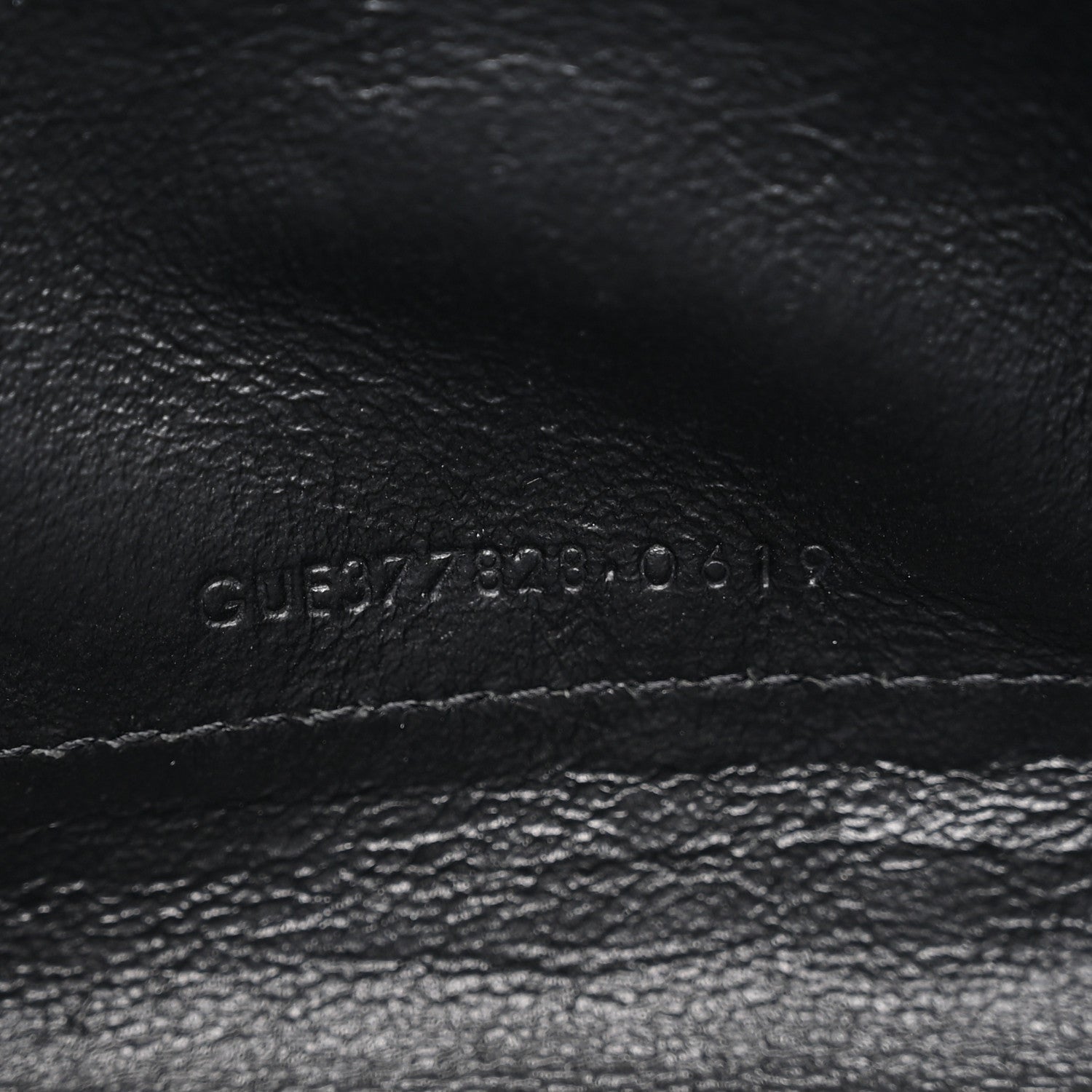 Saint Laurent Grain De Poudre Matelasse Chevron Monogram Chain Wallet Black 7 of 10