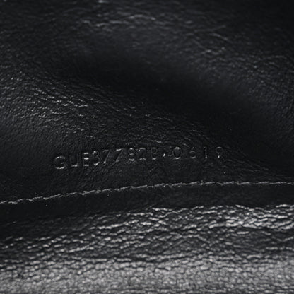 Saint Laurent Grain De Poudre Matelasse Chevron Monogram Chain Wallet Black 7 of 10
