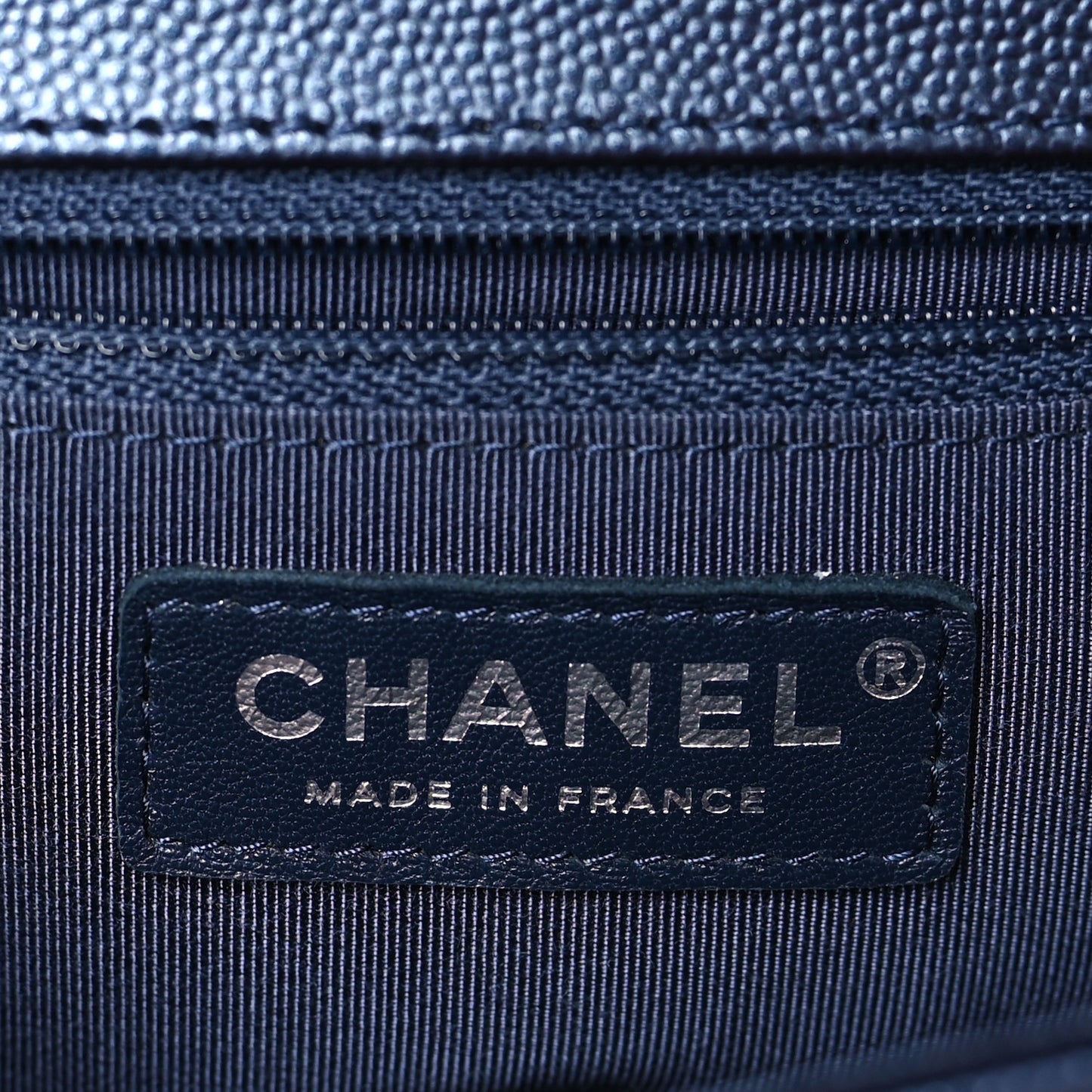 Metallic Caviar Quilted New Medium Boy Flap Navy