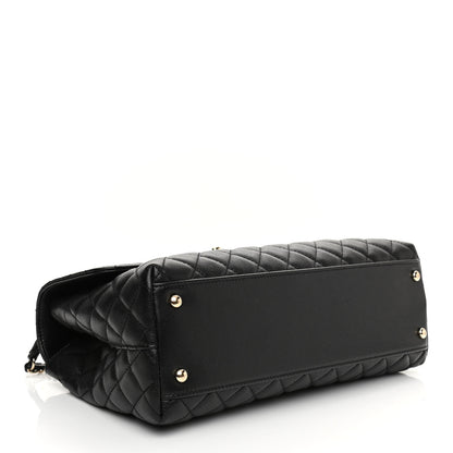 Chanel Caviar Quilted Medium Coco Handle Flap Black 7 of 27