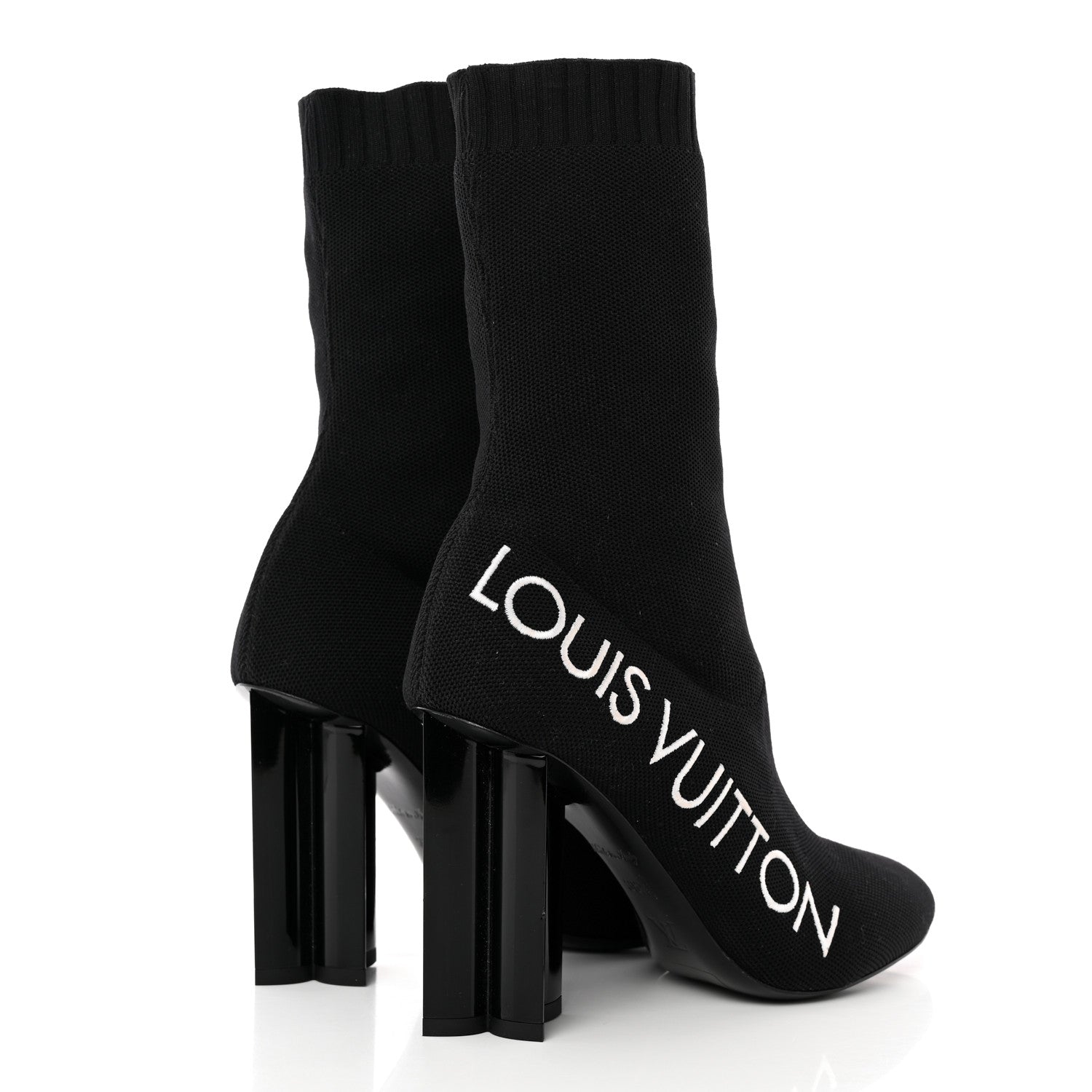 Louis Vuitton Stretch Fabric Silhouette Ankle Boots 36.5 Black 4 of 8