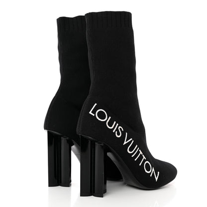 Louis Vuitton Stretch Fabric Silhouette Ankle Boots 36.5 Black 4 of 8