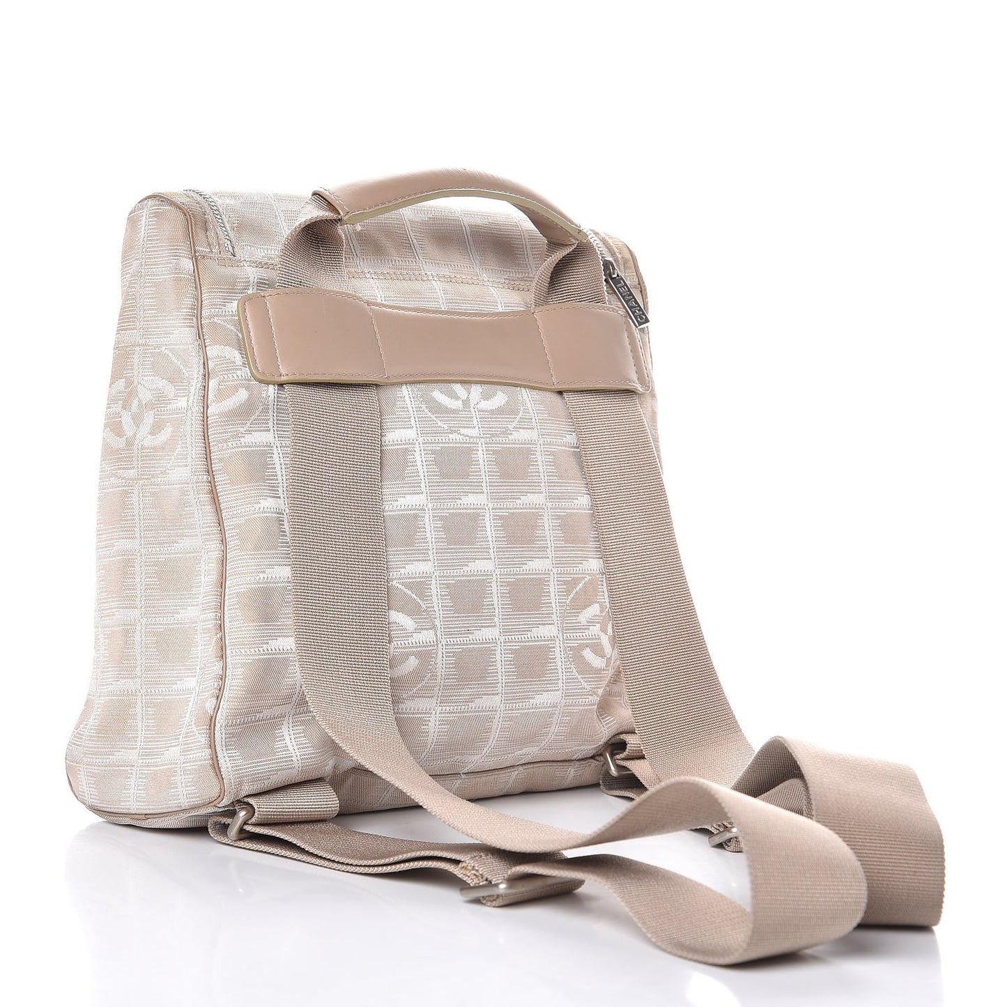 Nylon Travel Backpack Beige