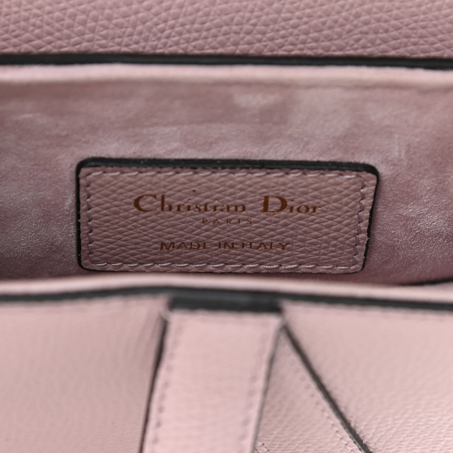 Christian Dior Grained Calfskin Mini Saddle Bag Light Pink 6 of 9