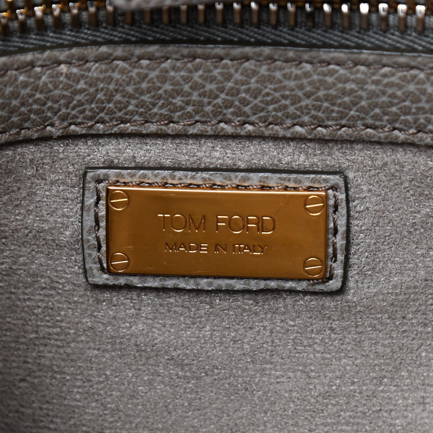 Pebbled Calfskin Jennifer Zip Tote Grey
