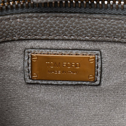 Tom Ford Pebbled Calfskin Jennifer Zip Tote Grey 5 of 10
