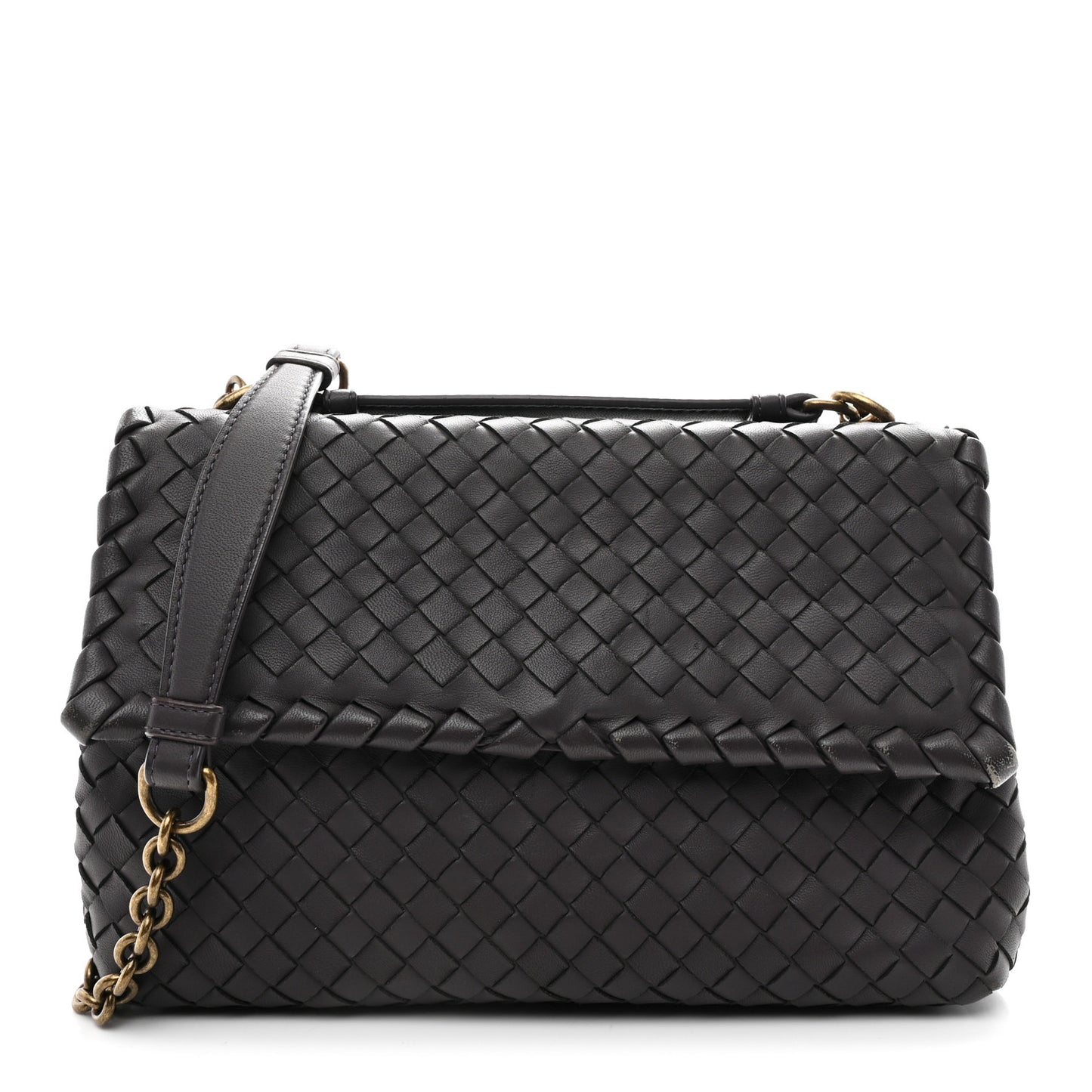 Nappa Intrecciato Medium Olimpia Shoulder Bag Quetsche