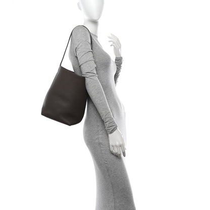 The Row Grained Calfskin Medium N/S Park Tote Dark Taupe 2 of 9