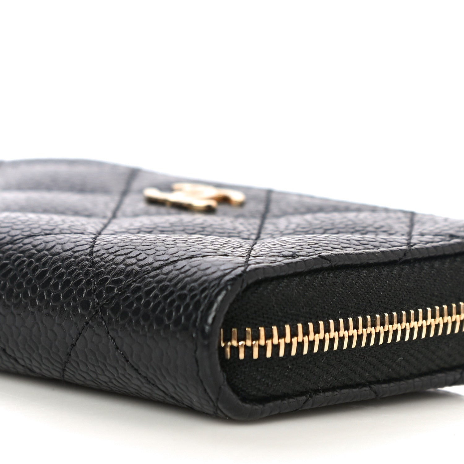 Chanel Caviar Quilted Zip Coin Purse Black 6 of 13