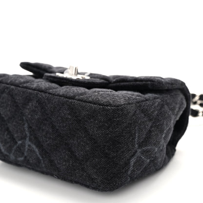 Chanel Denim CC Quilted Mini Square Flap Black 9 of 9